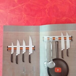 Magnetic knife and utensil hanger